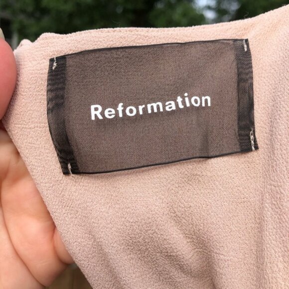 Reformation Wilder Minidress in Champagne/Nude, Size 2P - Picture 7 of 9